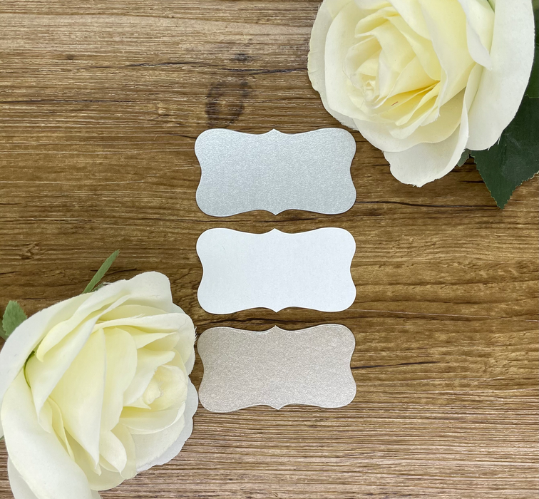 DIY Fancy Rectangle Tag (20 pack)