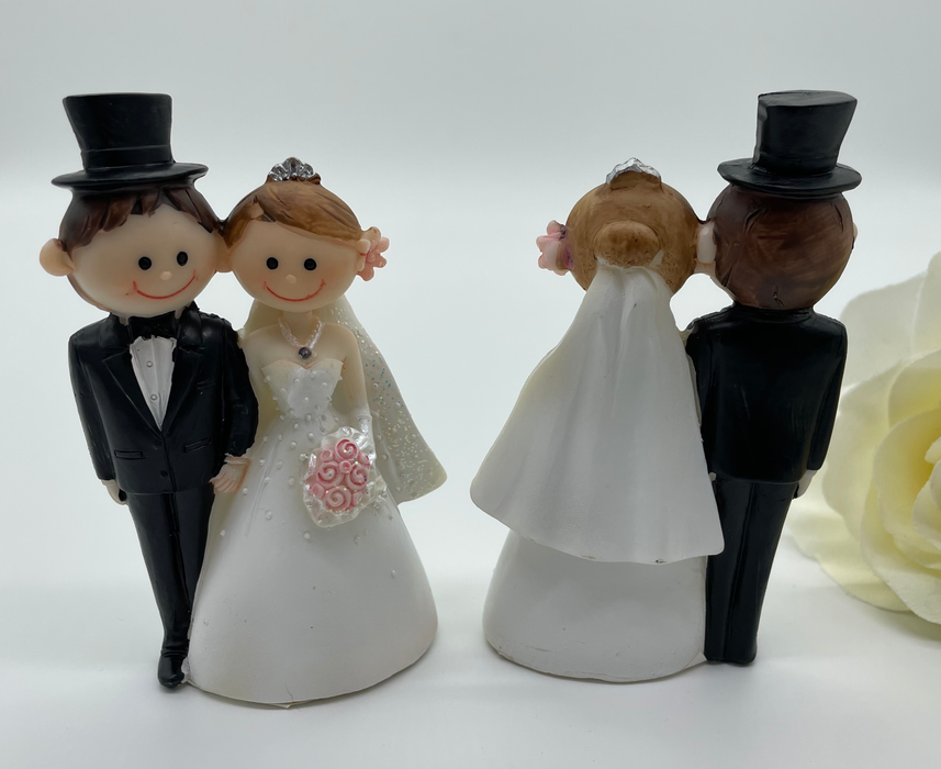 Mini Bride & Groom Cake Topper