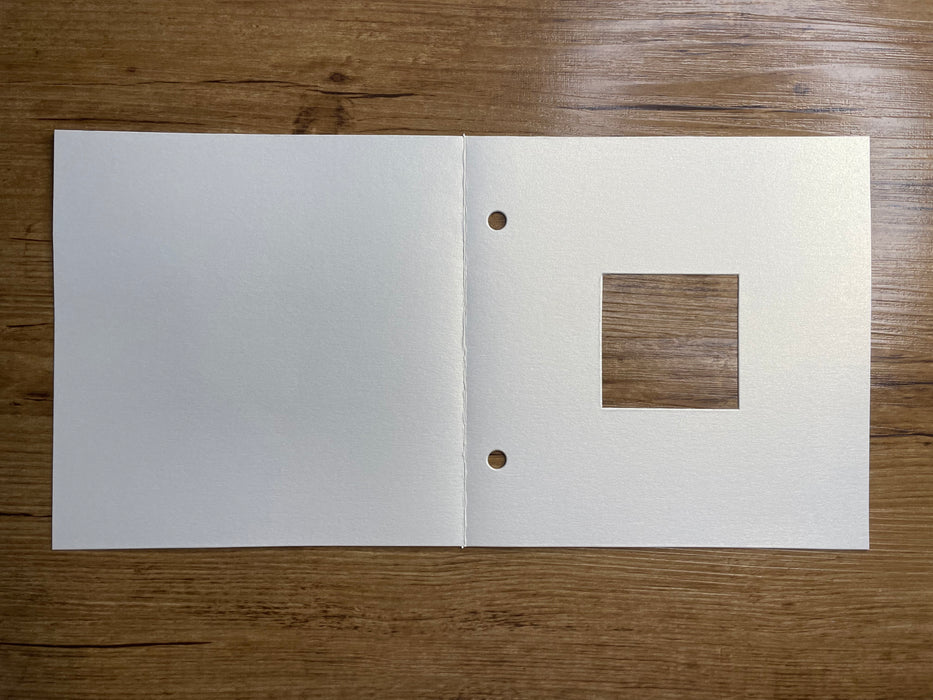 DIY Square Folding Window Invite with Ribbon Holes (25 pack)