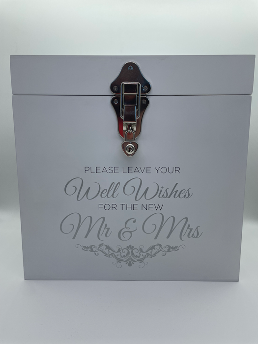 Beautiful study timber wishing well is perfect for your guests to leave cards or thoughts on your wedding day.