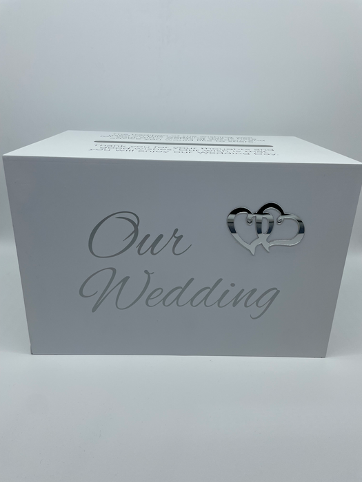 Beautiful study timber wishing well is perfect for your guests to leave cards or thoughts on your wedding day.